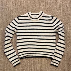 La Ligne Black and White Striped Sweater